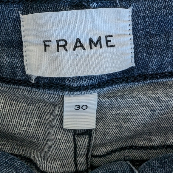 Frame Le High Straight Jeans Classic Blue Wash Sz 30 - Picture 5 of 7
